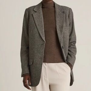 Quince Charcoal Blazer with Buttons